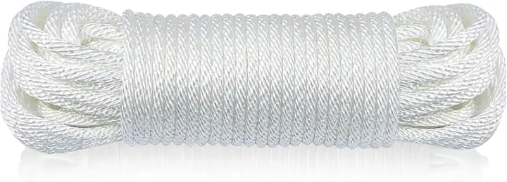 1/4 in Flagpole Halyard — 50 ft Solid-Braid Polyester Rope