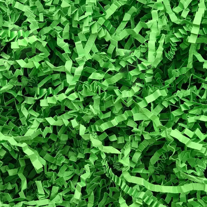 1 lb Green Crinkle Cut Shredded Paper Filler for Gift Boxes & Baskets