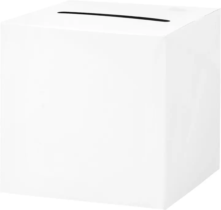 10-inch White Card Holder Box with Slot for Weddings & Parties