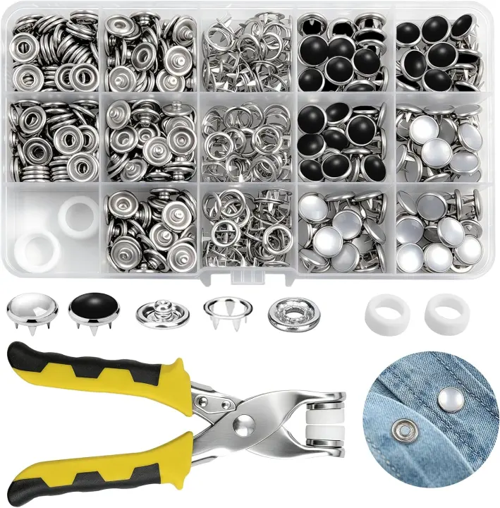 11.5 mm Pearl Snap Button Kit with Fastening Pliers