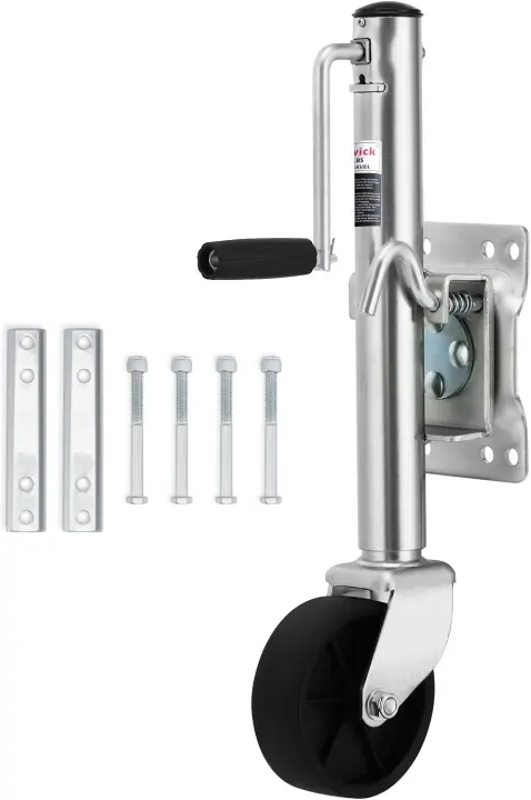 1200 lb Swing-Back Trailer Tongue Jack with 6" Wheel