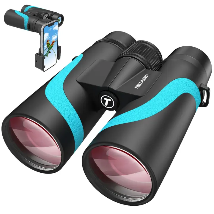 15x55 High-Power Binoculars with Phone Adapter — BAK4, Waterproof