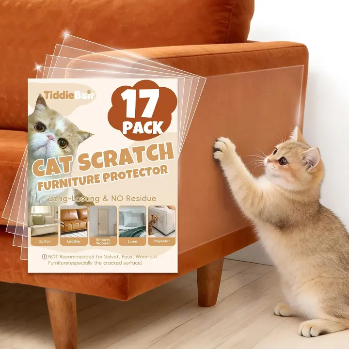 17-Pack Clear Single-Sided Cat Furniture Protectors