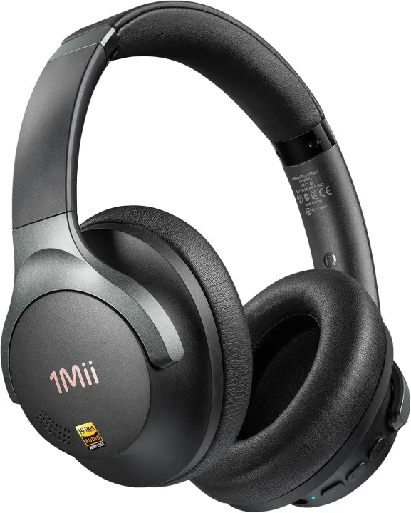 1Mii Hybrid ANC Over‑Ear Bluetooth Headphones — Travel & Hi‑Res Sound