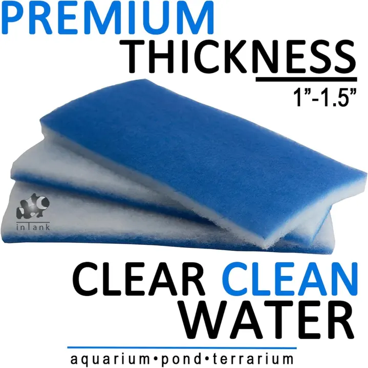 2-Inch Aquarium & Pond Filter Floss — 3-Pack Premium Poly Pads