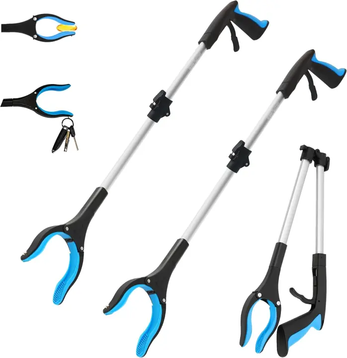 2-Pack 32-inch GrabRunner Reacher Grabber Tool with Magnetic Swivel Head