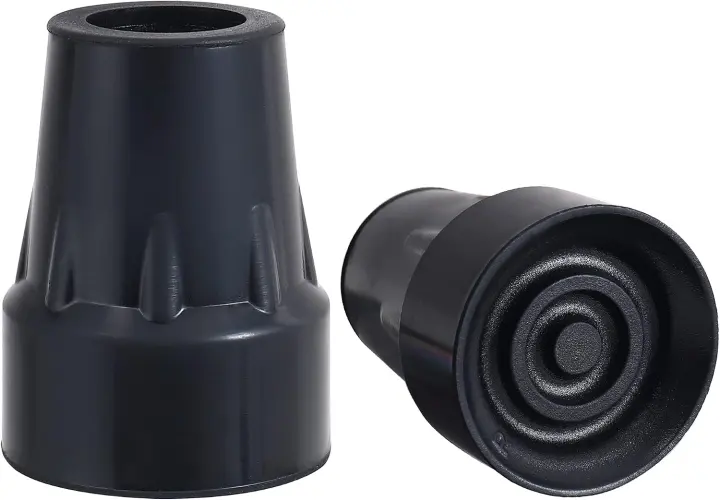 3/4-Inch Heavy-Duty Rubber Cane Tips — 2-Pack Replacement