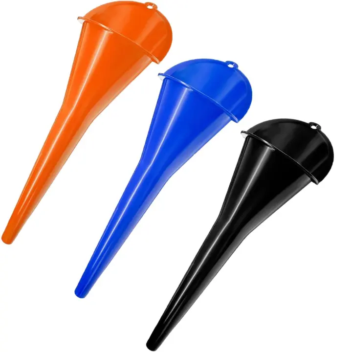 3-Pack 11" Long-Neck Oil Funnels — Automotive & Motorcycle Funnel Set