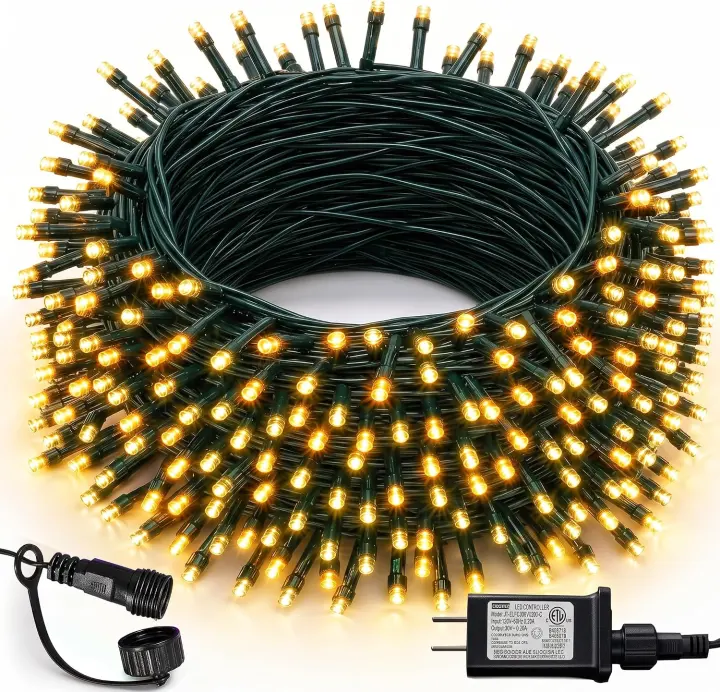 300-LED Multicolor Holiday String Lights — 115 ft Indoor/Outdoor Set