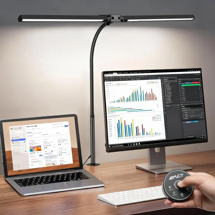 32.8-inch Wide LED Clamp Desk Lamp for Home Office