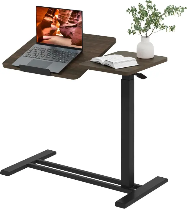 32" Pneumatic Overbed Tilting Bedside Table with Wheels