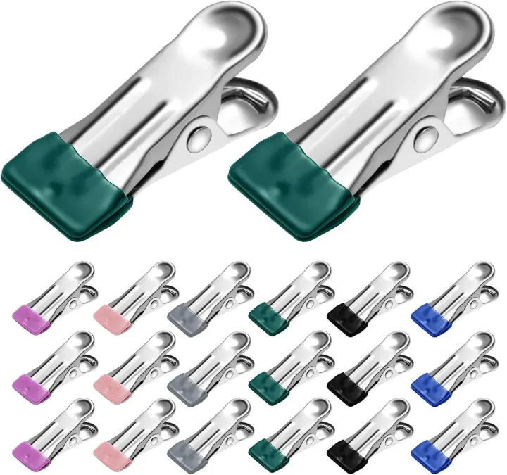 36-Pack Heavy-Duty Stainless Steel Clothes Pins — 2.17 in Clips