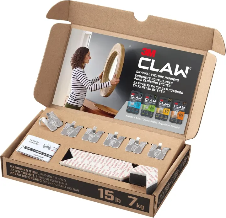 3M CLAW 15 lb Drywall Picture Hanger — Pack with Spot Marker