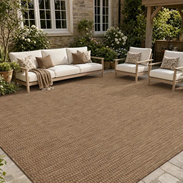 8x10 ft Outdoor Patio Rug — Polypropylene Indoor/Outdoor Area Carpet