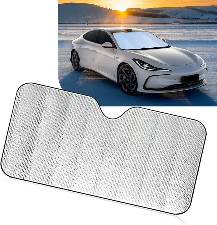 Accordion Foldable Windshield Sun Shade — Reflective Heat Barrier