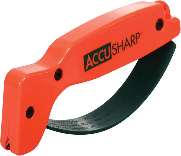 AccuSharp Knife Sharpener — Ergonomic Handheld Sharpener (Blaze Orange)