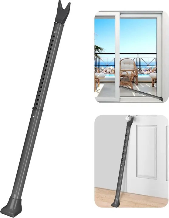 AceMining Adjustable Door Security Bar for Sliding & Standard Doors