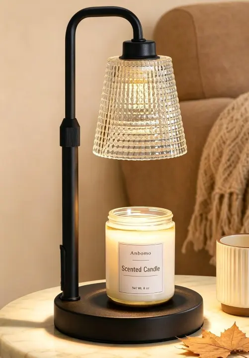 Adjustable Candle Warmer Lamp with Timer and Dimmable Light