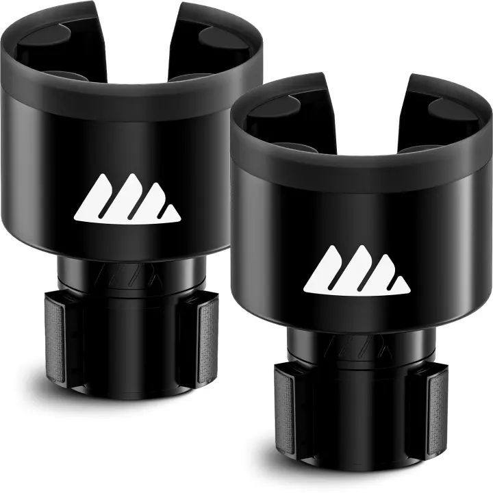 Adjustable Car Cup Holder Expander — 2-Pack for Large Bottles & Mugs