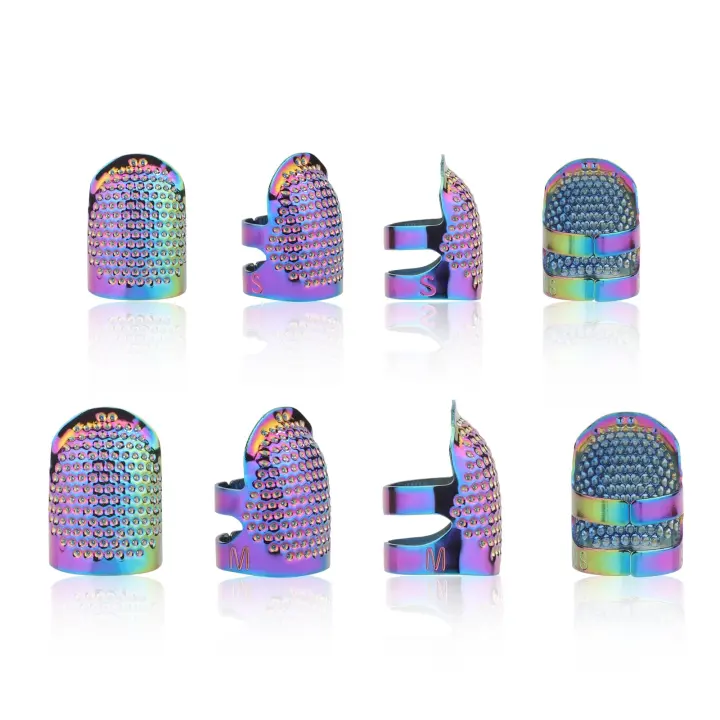 Adjustable Metal Sewing Thimble Rings — 8-Pack, Two Sizes
