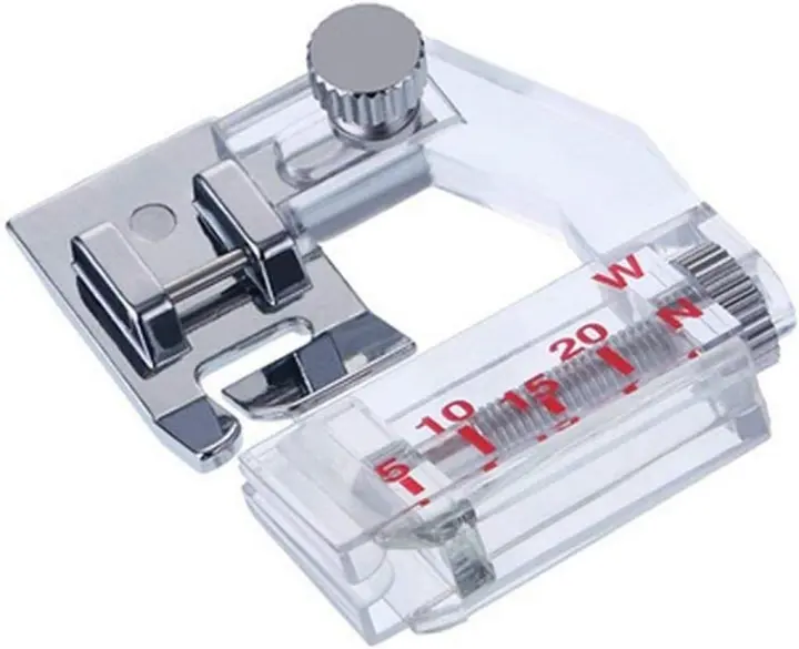 Adjustable Snap-On Bias Binder Presser Foot for Low-Shank Machines