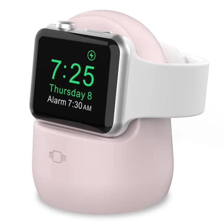 AhaStyle Silicone Charging Dock Stand for Apple Watch (Pink)