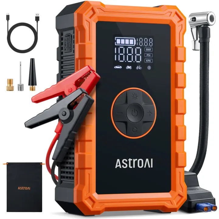 AstroAI S8 Air 3000A Jump Starter & 150PSI Air Compressor Inflator