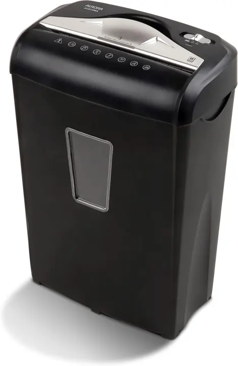 Aurora AU870MA 8-Sheet Micro-Cut Paper & Credit Card Shredder — Black
