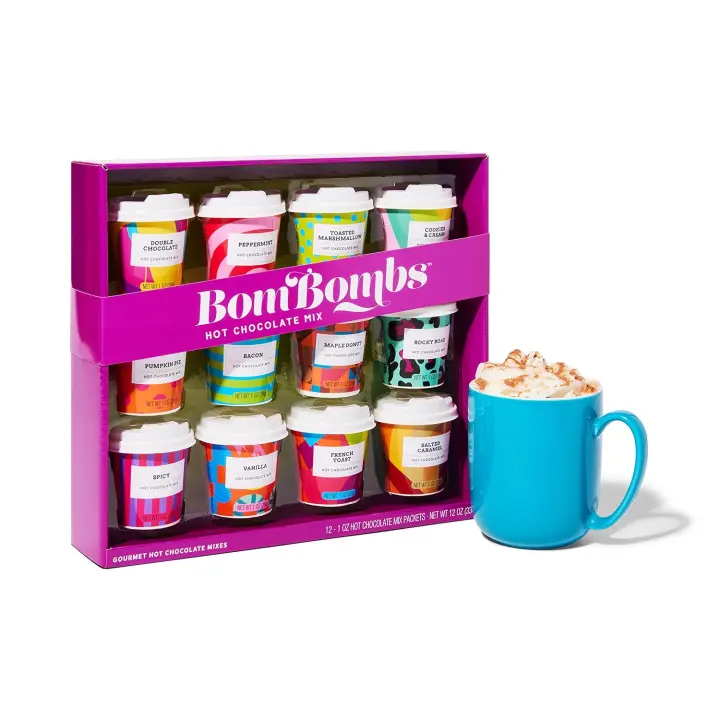 BomBombs Mini Hot Cocoa Cup Gift Pack — 12 Flavored Cups
