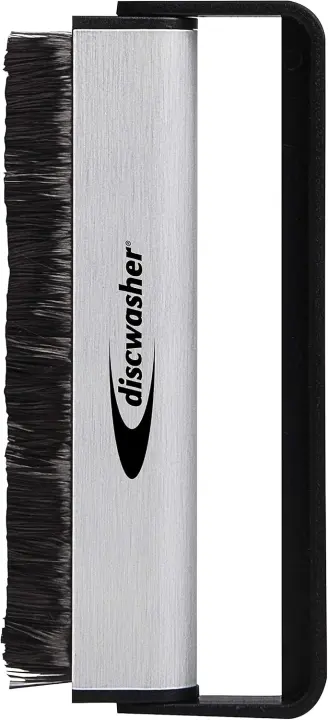 Carbon‑Fiber Anti‑Static Vinyl Record Brush (Silver)
