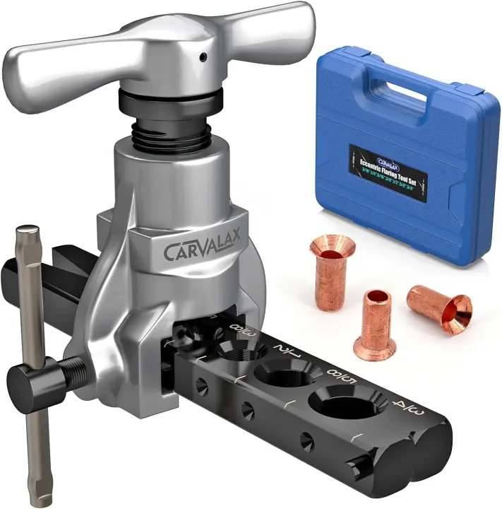 CARVALAX 45° Eccentric Flaring Tool Kit — Imperial Clamp 3/16"–3/4"