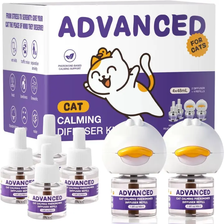 Cat Calming Diffuser Kit — 2 Plug-In Diffusers + 4 Refills (48 mL)