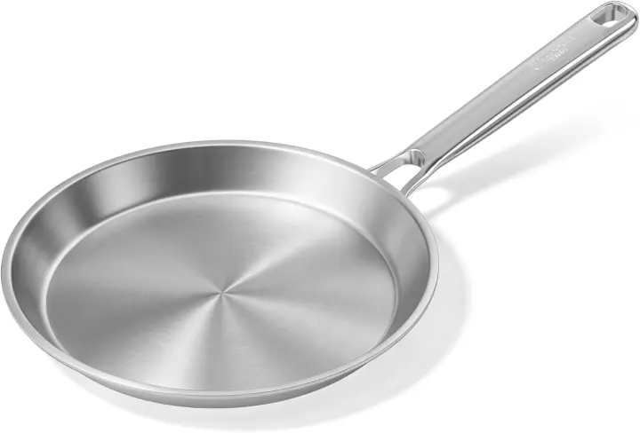 COOKER KING 11" Stainless Steel Crepe Pan — Flat Skillet