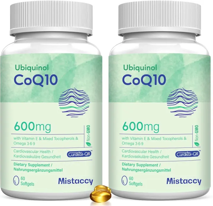 CoQ10 Ubiquinol 600 mg Softgels — High-Absorption Supplement (120)