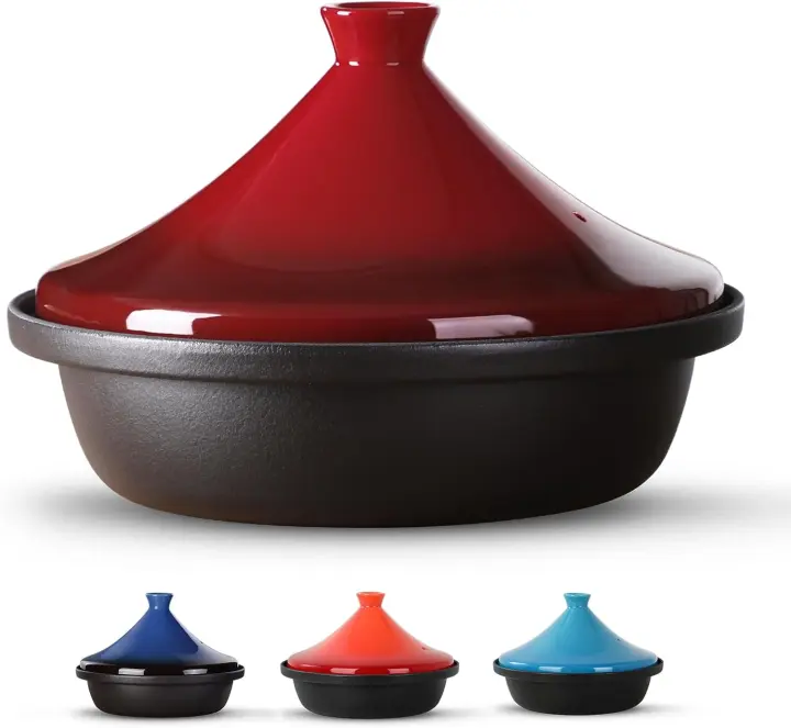 Culivora Moroccan Tagine Cookware — 3.3 QT Enameled Cast Iron Pot