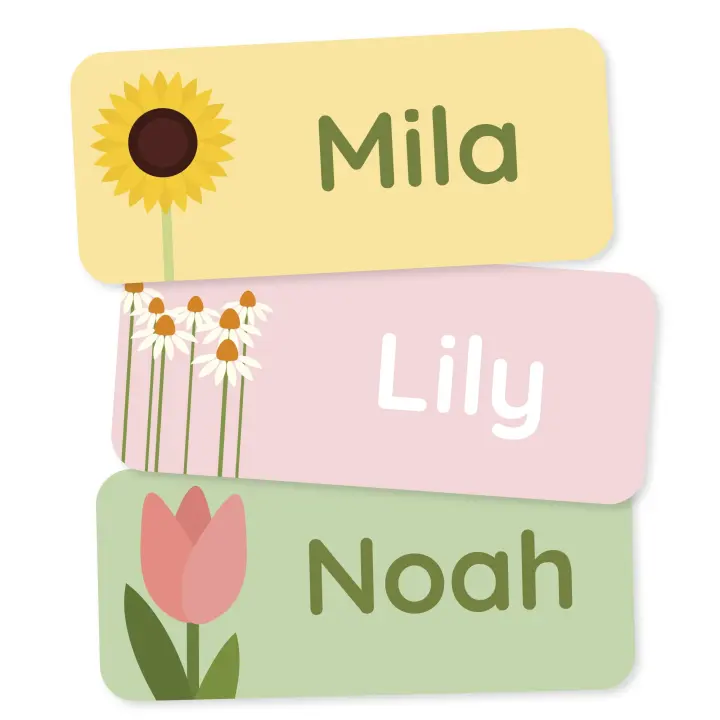Custom Kids Clothing Labels — 60 Washable Name Stickers (1.18 x 0.51 in)