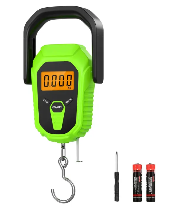 Digital Fishing Scale with Lip Gripper, 110 lb / 50 kg Capacity