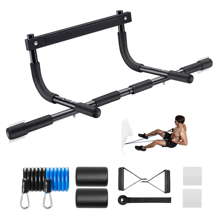 Doorway Pull-Up Bar — Thick Steel Multi-Grip Home Trainer