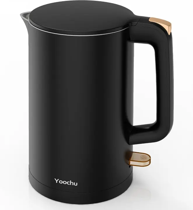 Double-Wall 1.7L Electric Kettle — 1500W Stainless Steel, Cool-Touch