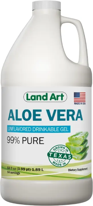 Drinkable Aloe Vera Gel (Unflavored) — 64 fl oz Digestive Support