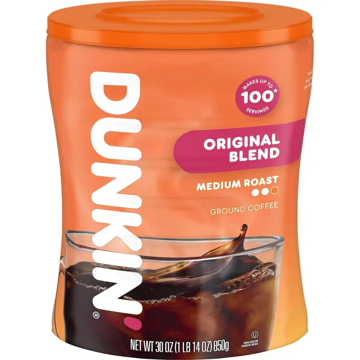 Dunkin' Original Blend Medium Roast Ground Coffee — 30 oz Canister
