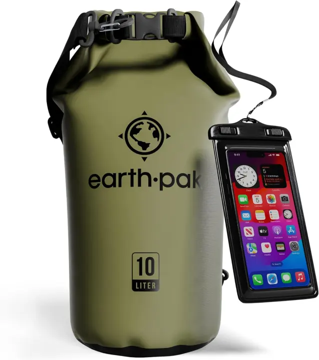Earth Pak Roll-Top Waterproof Dry Bag for Kayaking and Paddling