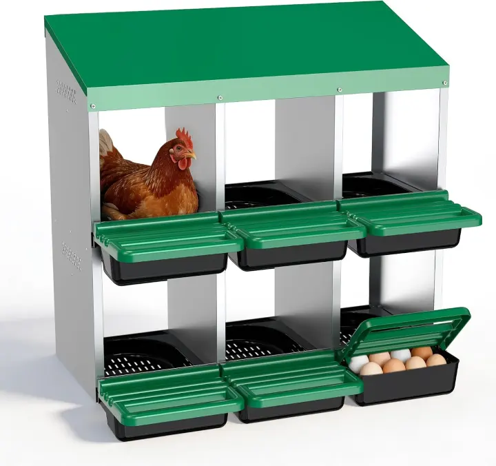 Eggluuz 6-Compartment Chicken Nesting Box — Hen Nest Unit