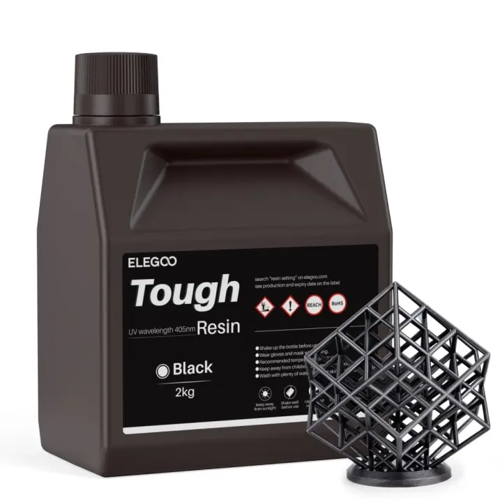 ELEGOO Tough Black 3D Printer Resin — 2000 g
