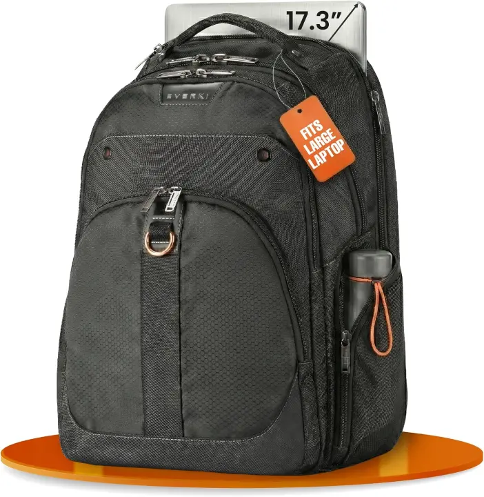 EVERKI Atlas 32L Business Backpack with Adjustable Laptop Sleeve — Black
