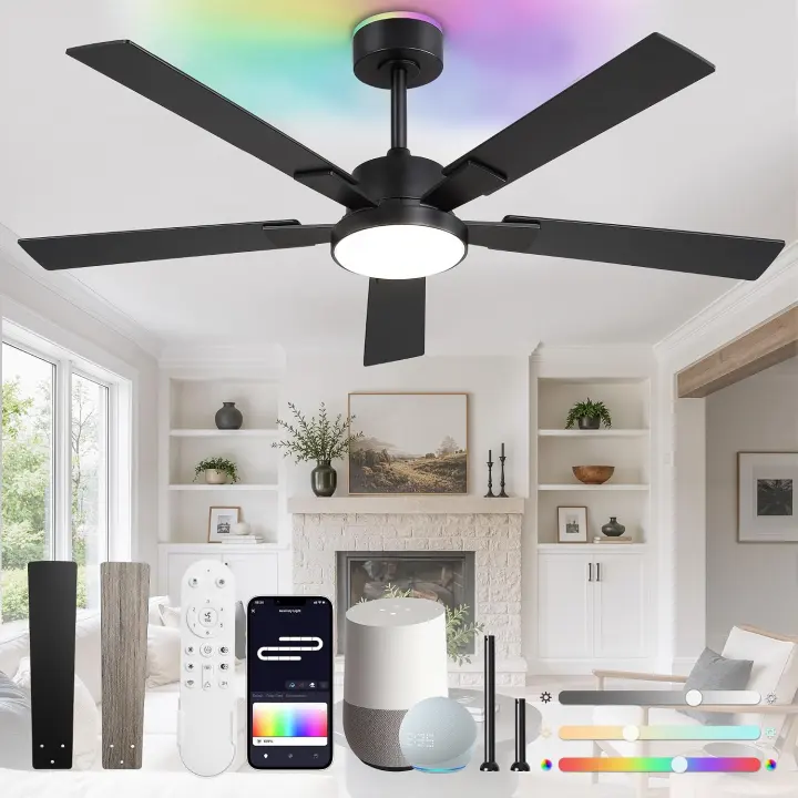 Fanbulous 52-inch Smart Ceiling Fan with Light & Remote