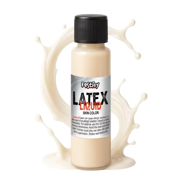 Festicy Skin-Tone Liquid Latex 1 oz — Professional SFX & Bald Cap Adhesive