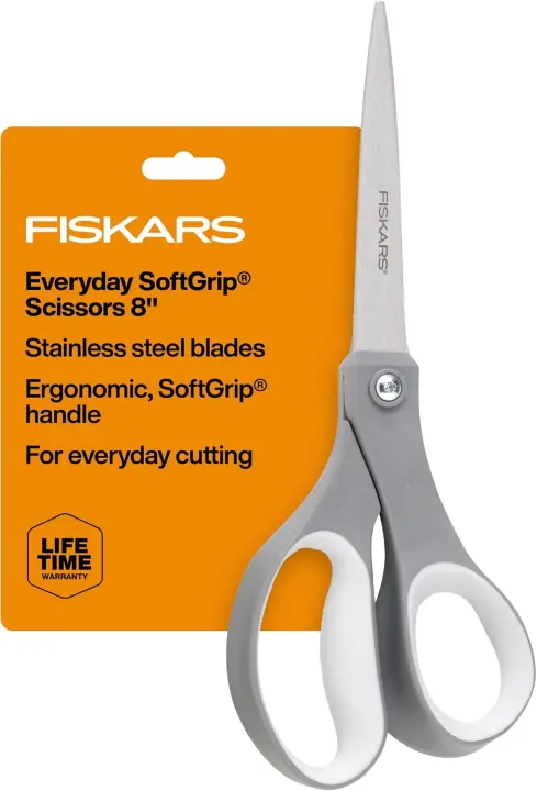Fiskars 8" SoftGrip All-Purpose Scissors — Office & Craft Tool