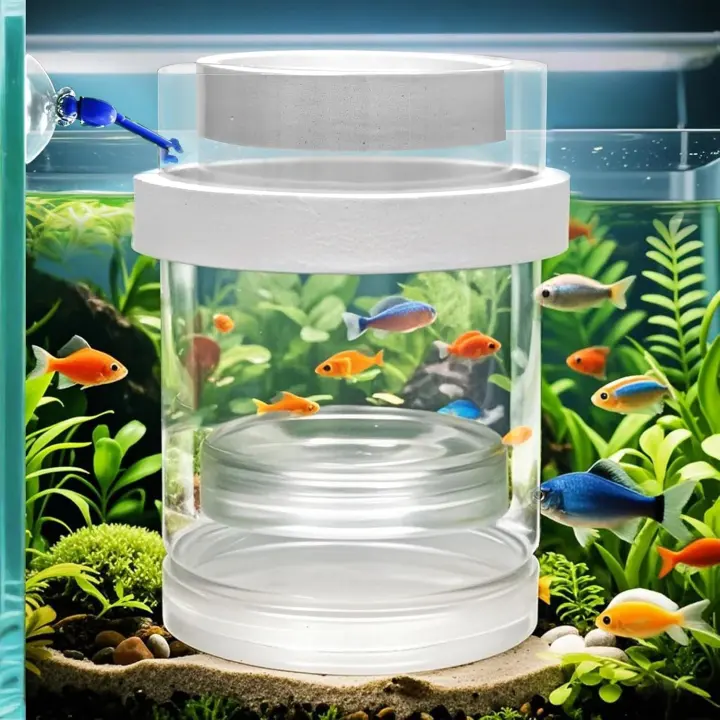 Floating & Wall-Mount Fry Breeding Box (3.38×3.38×5.4 in)