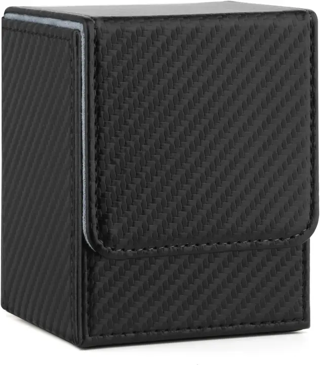 GERMUN MTG Commander Card Deck Box (Black) — Holds 110+ Single-Sleeved Cards